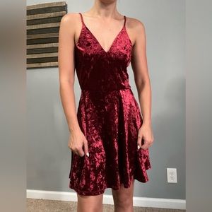 Charlotte Russe Red Suede Dress